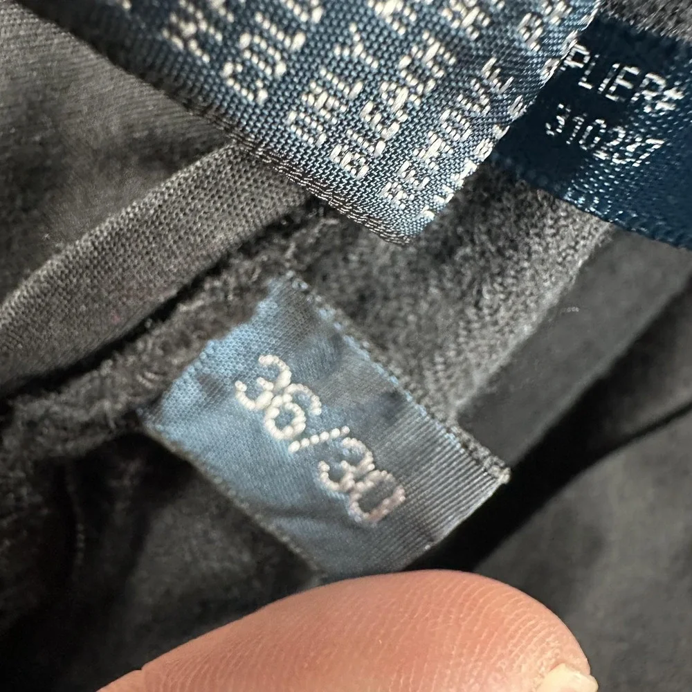 Polo Ralph Lauren Pleated Corduroy Pants Mens 34x30 (Tag 36x30) Black